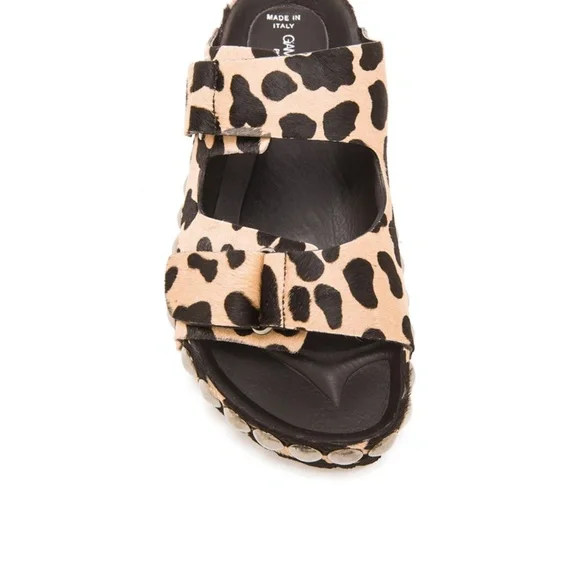 GIAMBATTISTA VALLI Studded Pony Hair Sandals